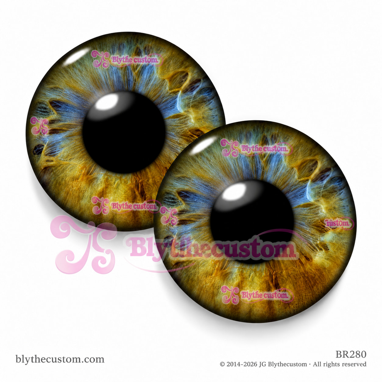 Par de eyechips de cristal BR280
