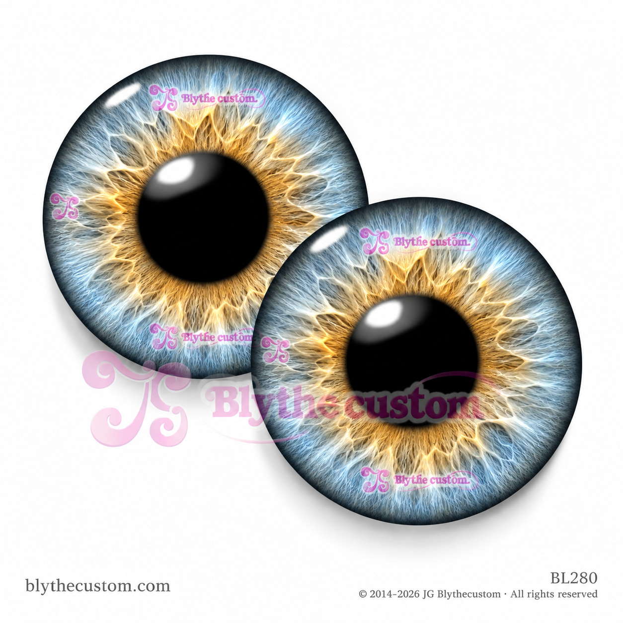 Par de eyechips de cristal BL280