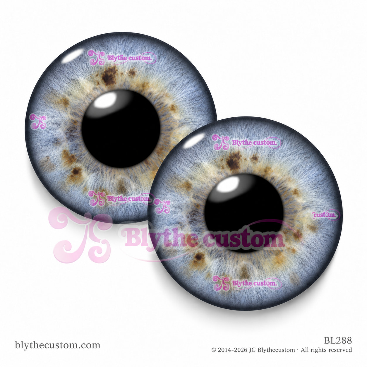 Par de eyechips de cristal BL288