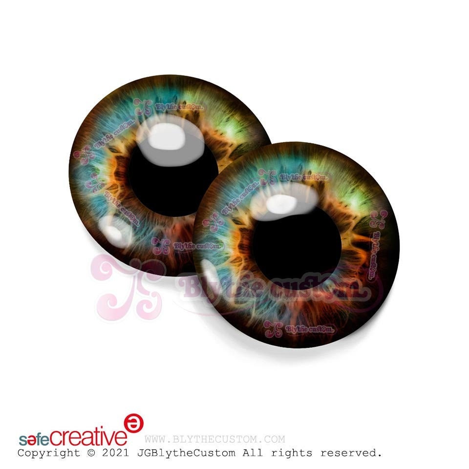 Par de eyechips de cristal BR258