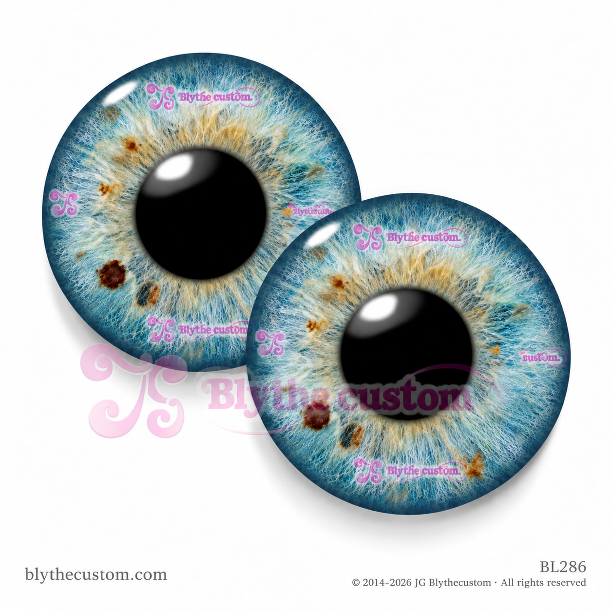 Par de eyechips de cristal BL286